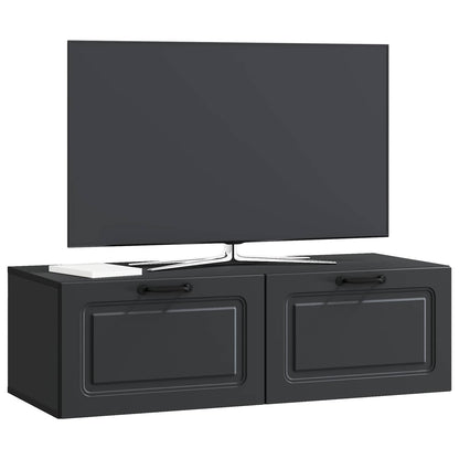 Wall-Mounted TV Cabinet Black 98 x 41 x 30 cm Engineered Wood