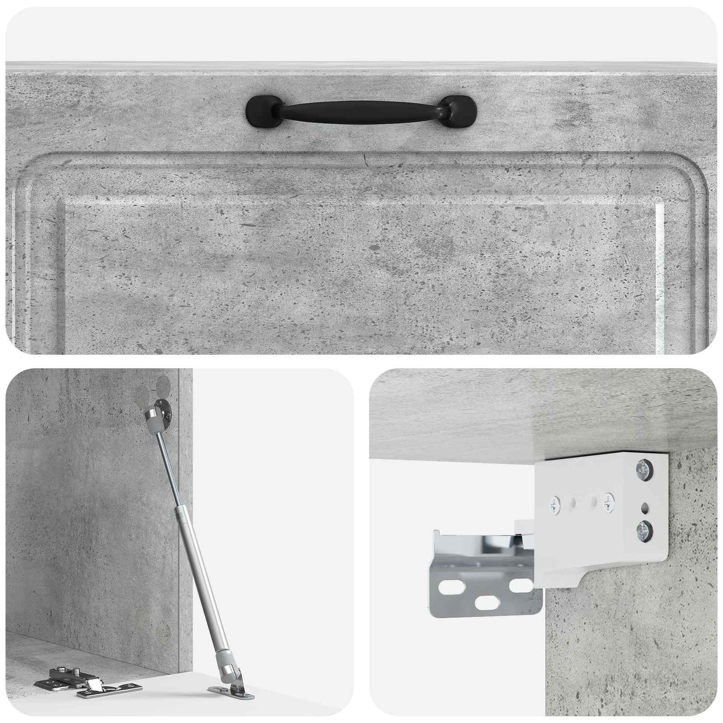 Wall-Mounted TV Cabinet Concrete Grey 98 x 41 x 30 cm