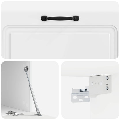 Wall-Mounted TV Cabinet High Gloss White 98 x 41 x 30 cm