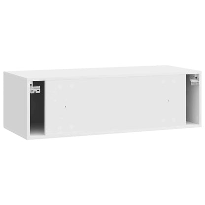 Wall-Mounted TV Cabinet High Gloss White 98 x 41 x 30 cm
