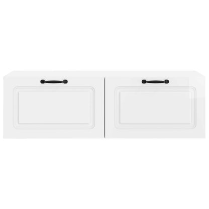 Wall-Mounted TV Cabinet High Gloss White 98 x 41 x 30 cm