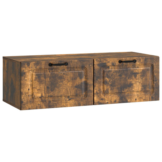 Wall-Mounted TV Cabinet Wall-mounted Smoked Oak 98 x 41 x 30 cm