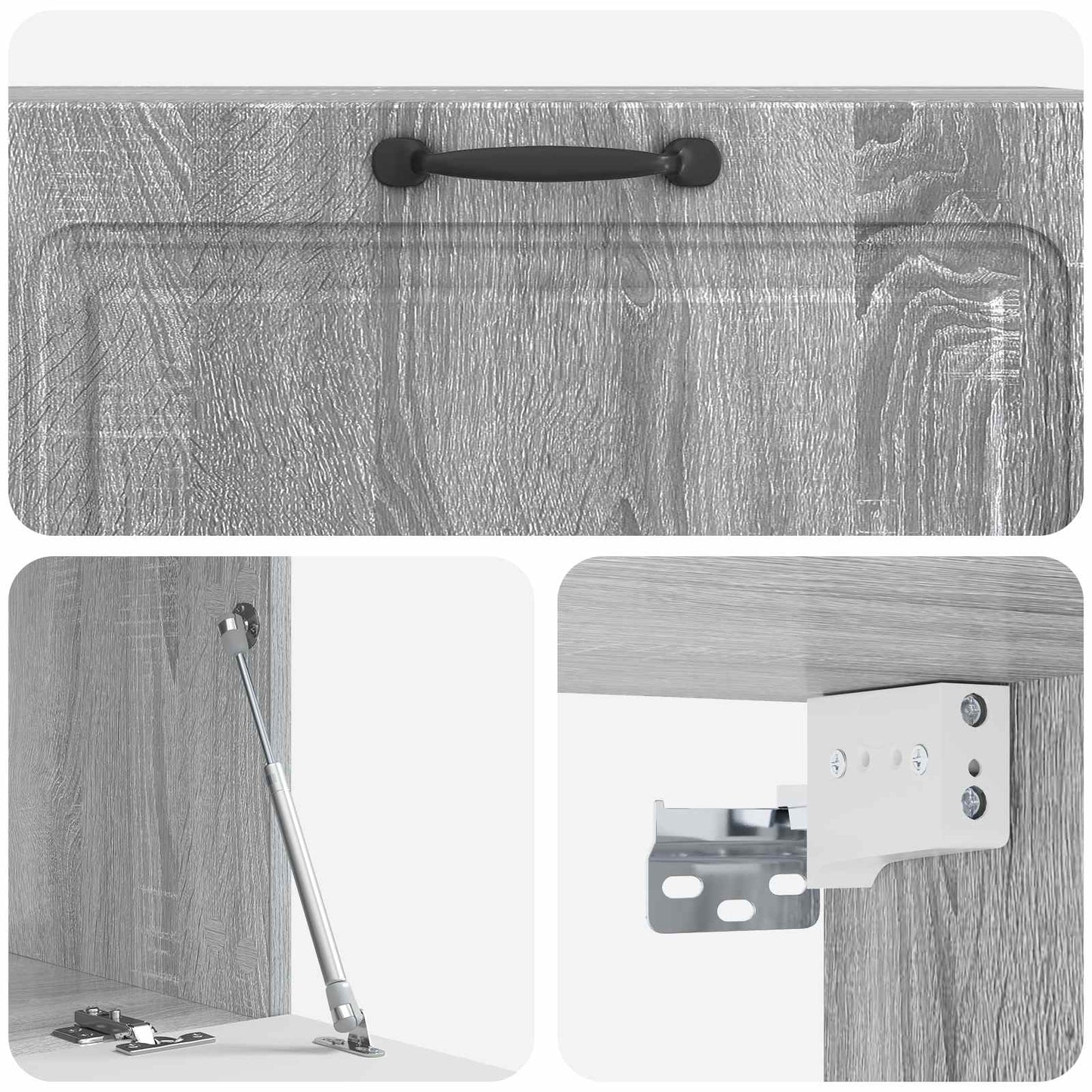 Wall-Mounted TV Cabinet Grey Sonoma 98 x 41 x 30 cm