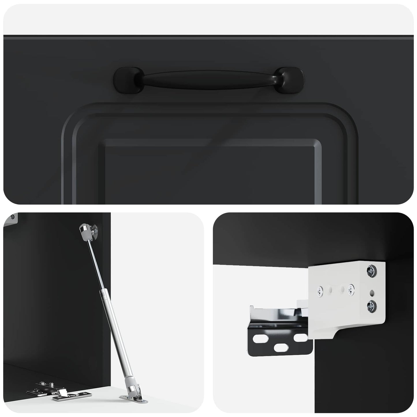 Wall-Mounted TV Cabinet Black 59.5 x 31 x 30 cm Engineered Wood