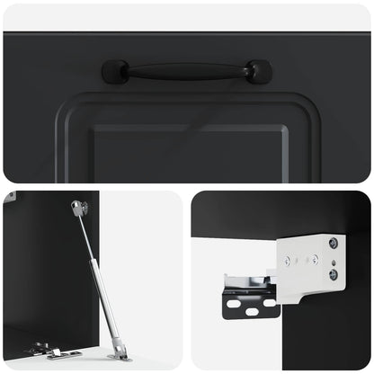 Wall-Mounted TV Cabinet Black 59.5 x 31 x 30 cm Engineered Wood
