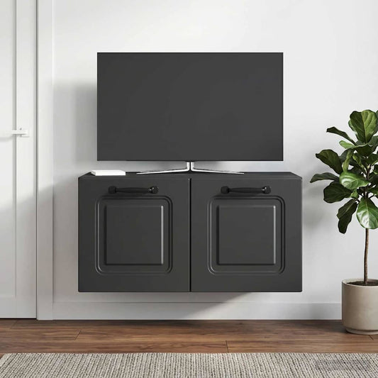Wall-Mounted TV Cabinet Black 59.5 x 31 x 30 cm Engineered Wood