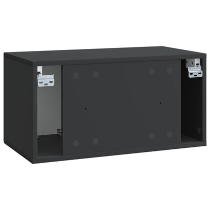 Wall-Mounted TV Cabinet Black 59.5 x 31 x 30 cm Engineered Wood