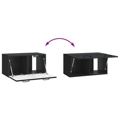 Wall-Mounted TV Cabinet Black 59.5 x 31 x 30 cm Engineered Wood