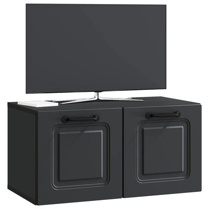 Wall-Mounted TV Cabinet Black 59.5 x 31 x 30 cm Engineered Wood
