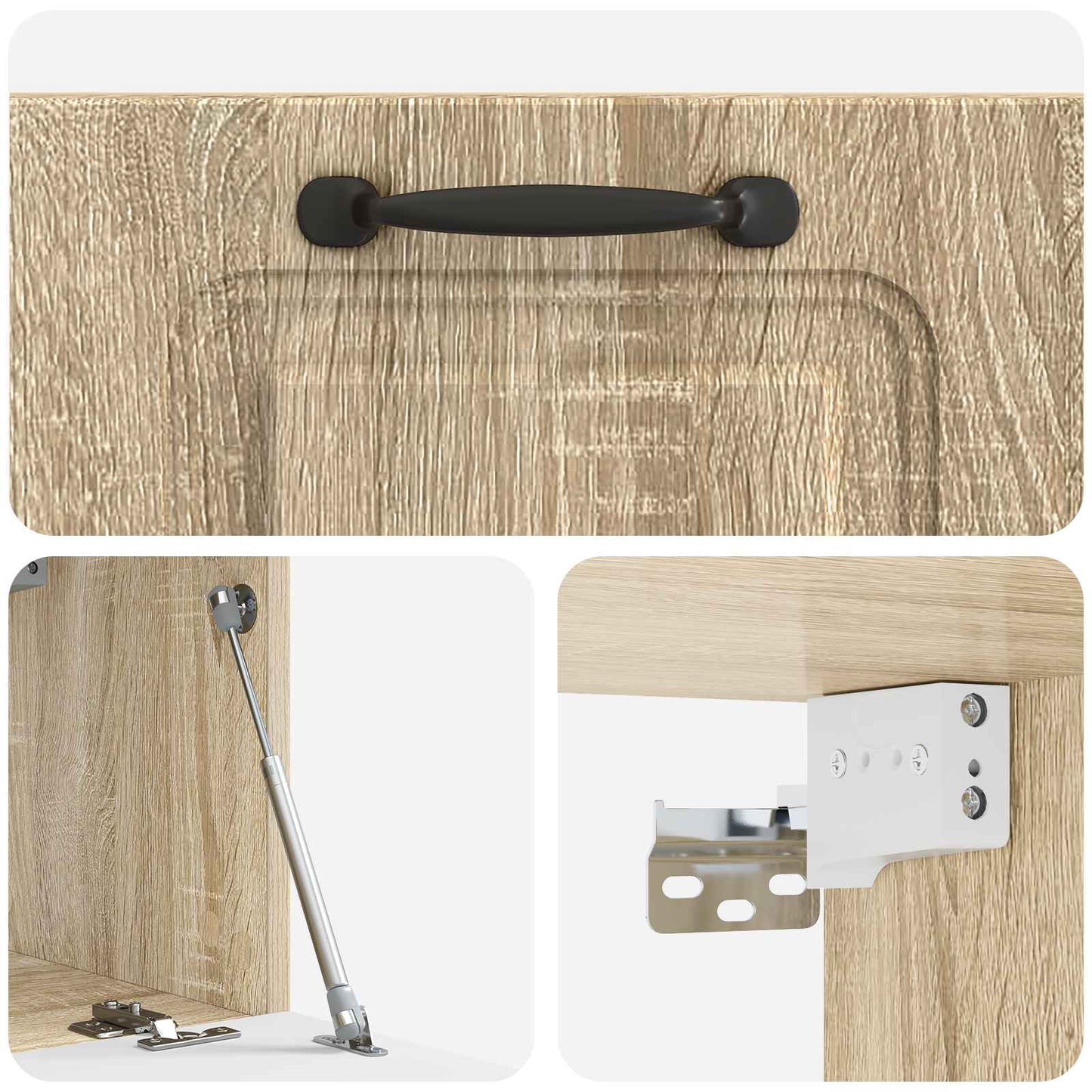 Wall-Mounted TV Cabinet Sonoma Oak 59.5 x 31 x 30 cm