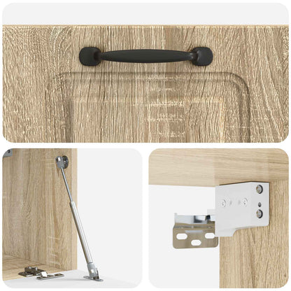 Wall-Mounted TV Cabinet Sonoma Oak 59.5 x 31 x 30 cm