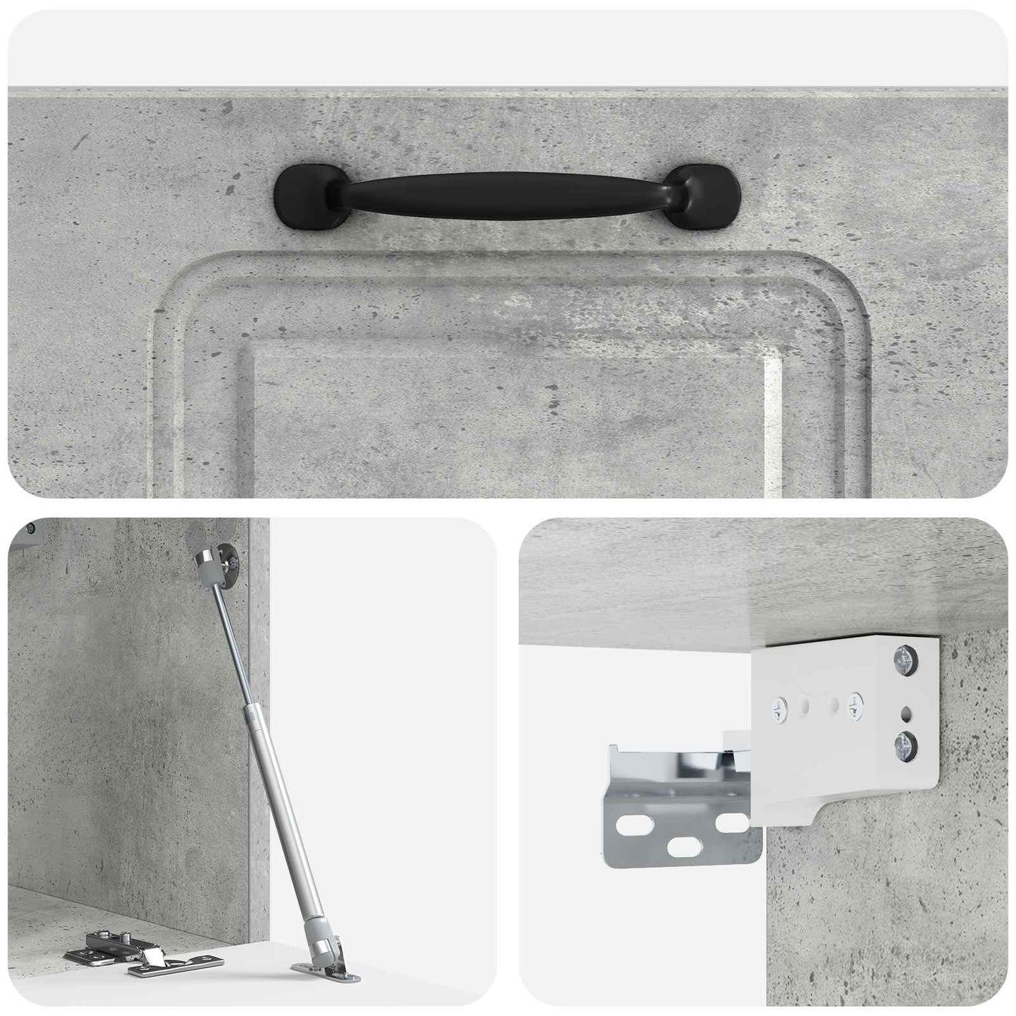 Wall-Mounted TV Cabinet Concrete Grey 59.5 x 31 x 30 cm
