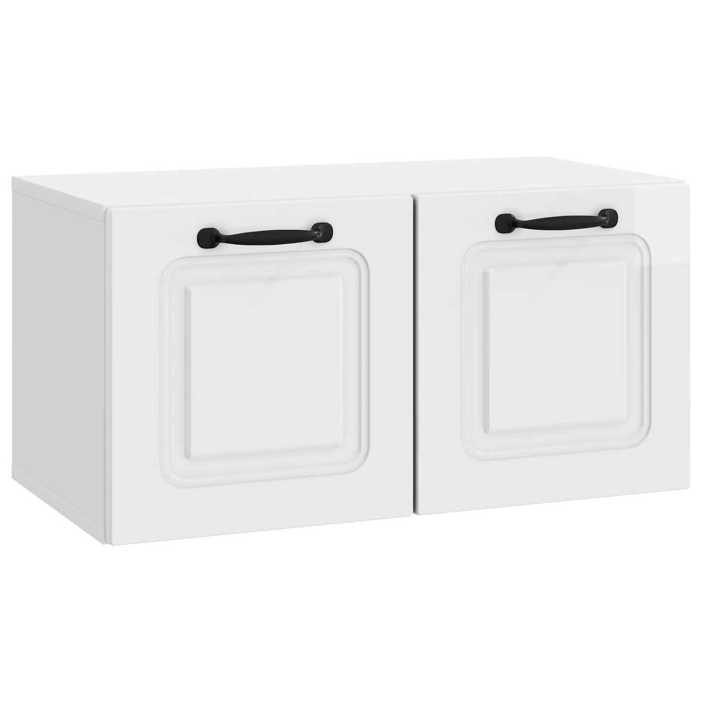 Wall-Mounted TV Cabinet High Gloss White 59.5 x 31 x 30 cm
