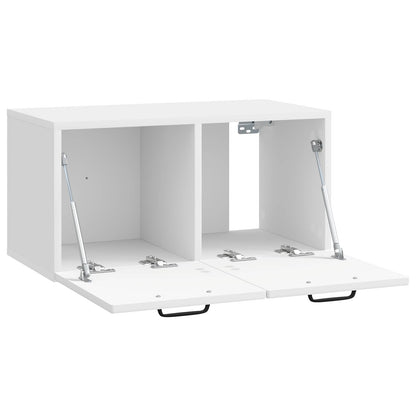 Wall-Mounted TV Cabinet High Gloss White 59.5 x 31 x 30 cm