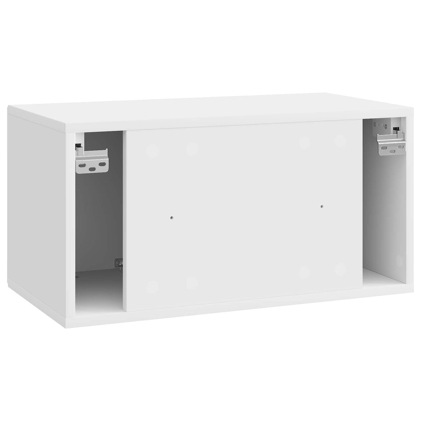 Wall-Mounted TV Cabinet High Gloss White 59.5 x 31 x 30 cm