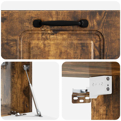 Wall-Mounted TV Cabinet Smoked Oak 59.5 x 31 x 30 cm