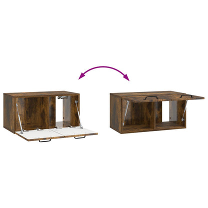 Wall-Mounted TV Cabinet Smoked Oak 59.5 x 31 x 30 cm
