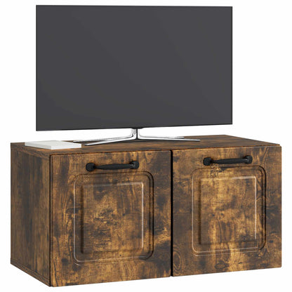 Wall-Mounted TV Cabinet Smoked Oak 59.5 x 31 x 30 cm
