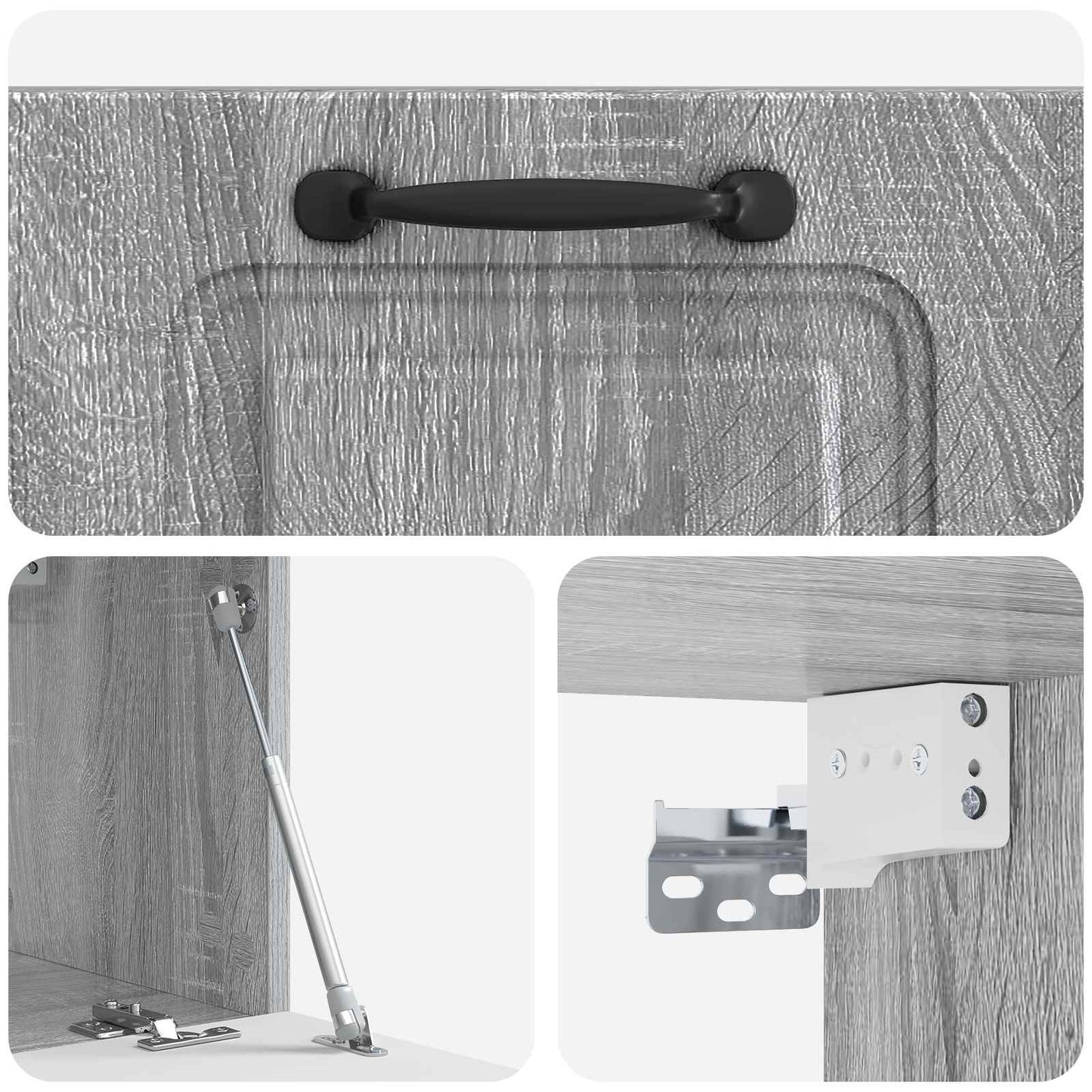 Wall-Mounted TV Cabinet Grey Sonoma 59.5 x 31 x 30 cm