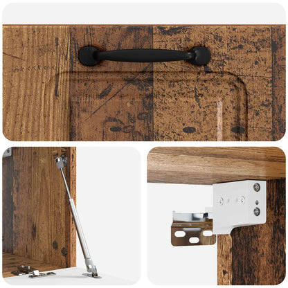 Wall-Mounted TV Cabinet Wall-mounted Old Wood 59.5 x 31 x 30 cm