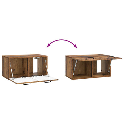 Wall-Mounted TV Cabinet Wall-mounted Old Wood 59.5 x 31 x 30 cm