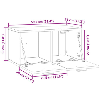 Wall-Mounted TV Cabinet Artisan Oak 59.5 x 31 x 30 cm