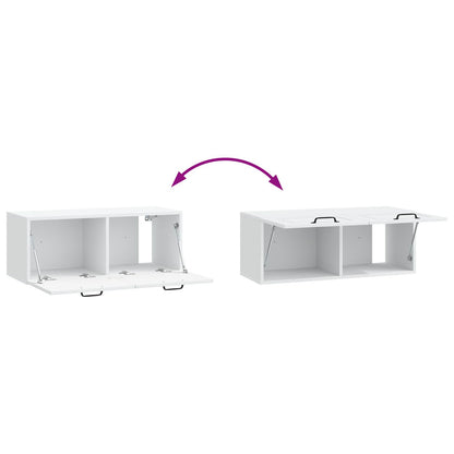 Wall-Mounted TV Cabinet White 78.5 x 31 x 30 cm Engineered Wood