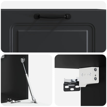 Wall-Mounted TV Cabinet Black 78.5 x 31 x 30 cm Engineered Wood
