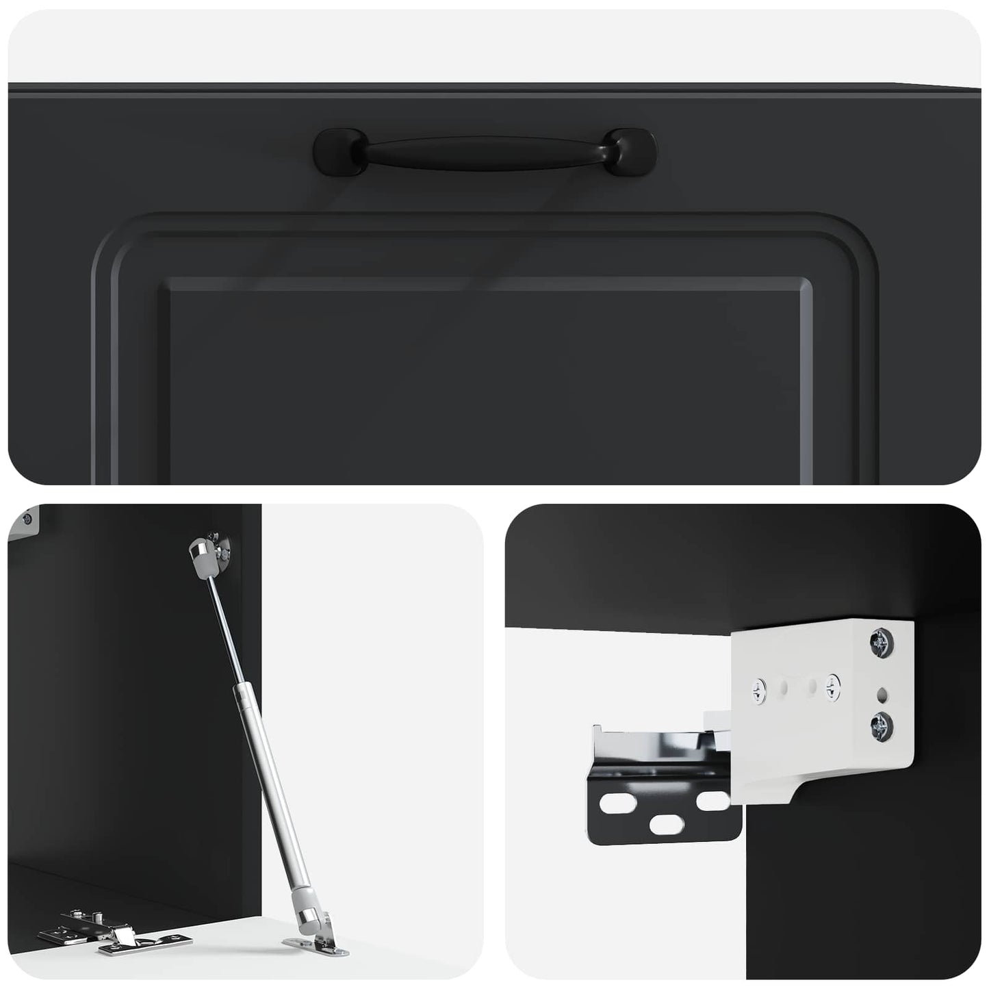 Wall-Mounted TV Cabinet Black 78.5 x 31 x 30 cm Engineered Wood