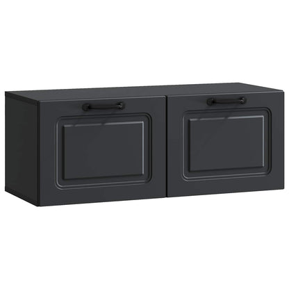 Wall-Mounted TV Cabinet Black 78.5 x 31 x 30 cm Engineered Wood