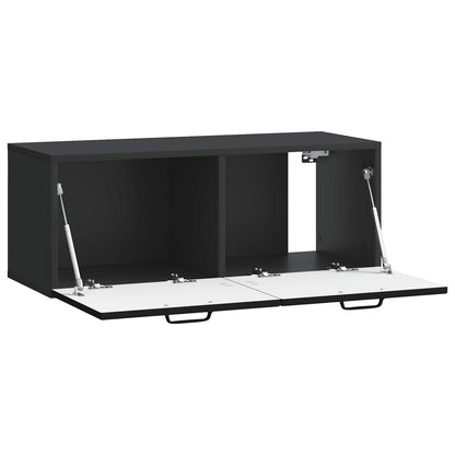 Wall-Mounted TV Cabinet Black 78.5 x 31 x 30 cm Engineered Wood