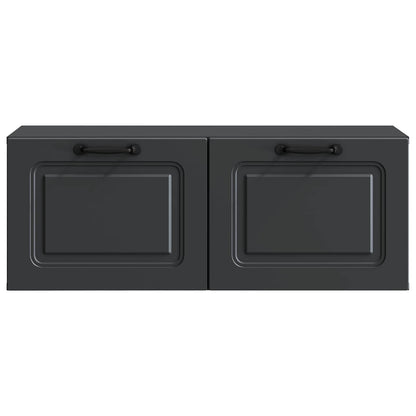 Wall-Mounted TV Cabinet Black 78.5 x 31 x 30 cm Engineered Wood