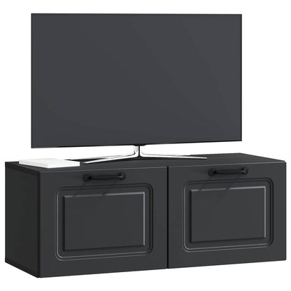 Wall-Mounted TV Cabinet Black 78.5 x 31 x 30 cm Engineered Wood