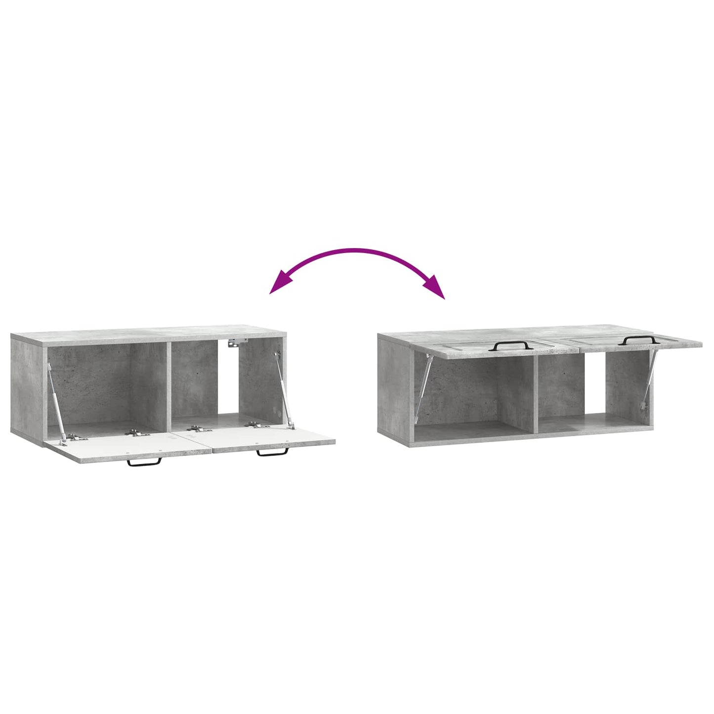 Wall-Mounted TV Cabinet Concrete Grey 78.5 x 31 x 30 cm