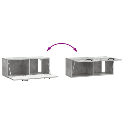 Wall-Mounted TV Cabinet Concrete Grey 78.5 x 31 x 30 cm