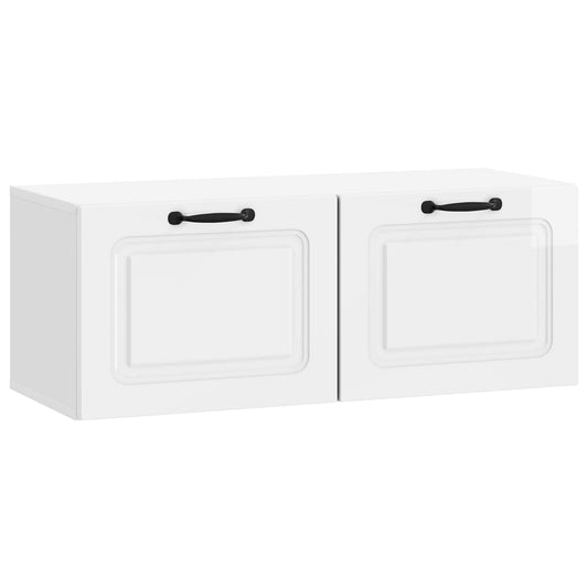 Wall-Mounted TV Cabinet High Gloss White 78.5 x 31 x 30 cm
