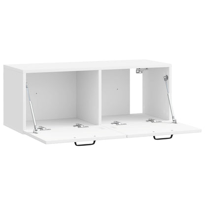 Wall-Mounted TV Cabinet High Gloss White 78.5 x 31 x 30 cm