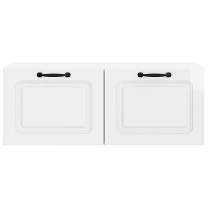 Wall-Mounted TV Cabinet High Gloss White 78.5 x 31 x 30 cm