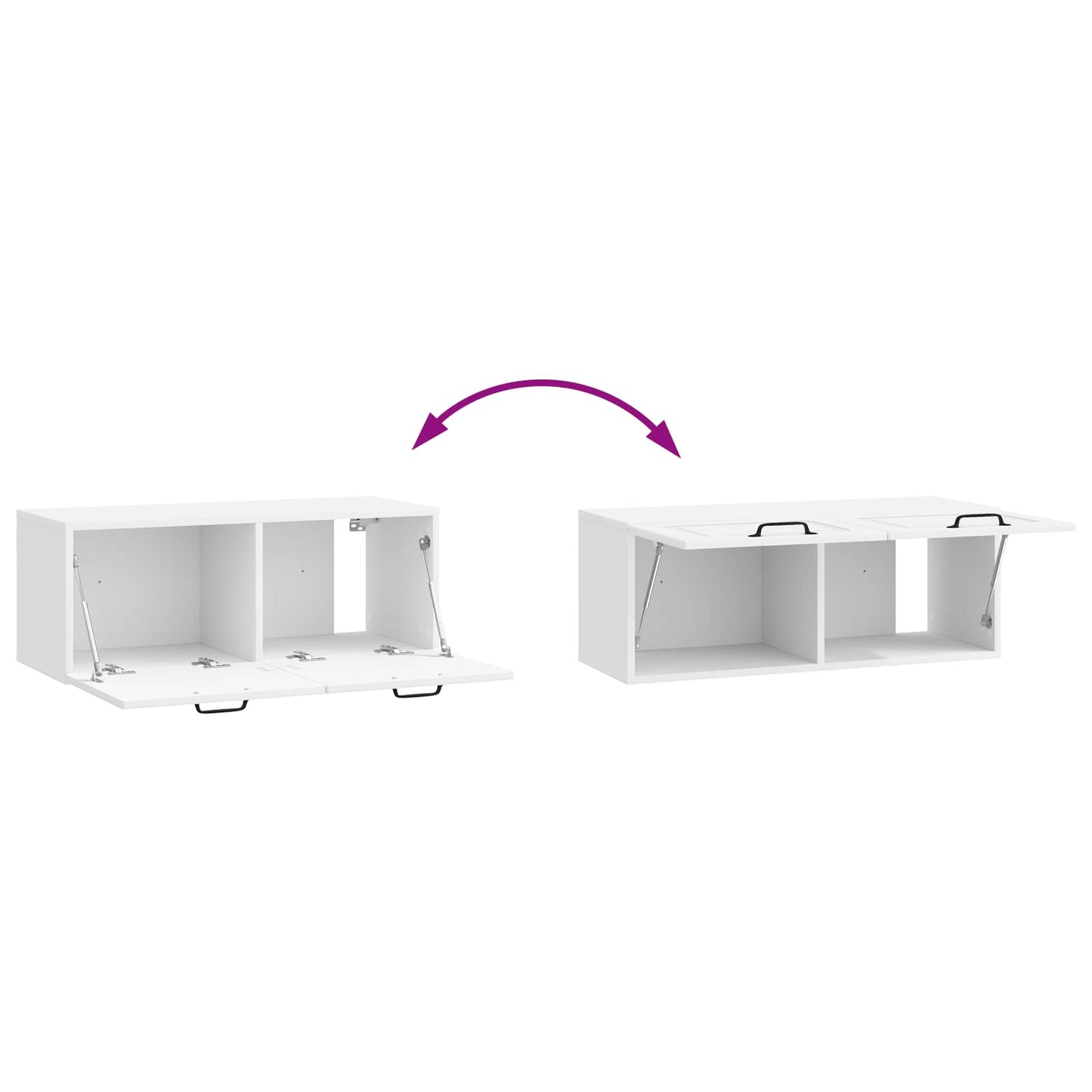 Wall-Mounted TV Cabinet High Gloss White 78.5 x 31 x 30 cm