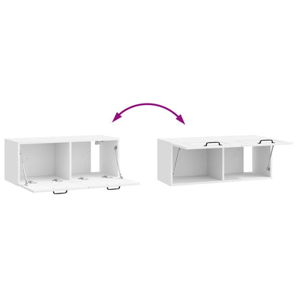 Wall-Mounted TV Cabinet High Gloss White 78.5 x 31 x 30 cm