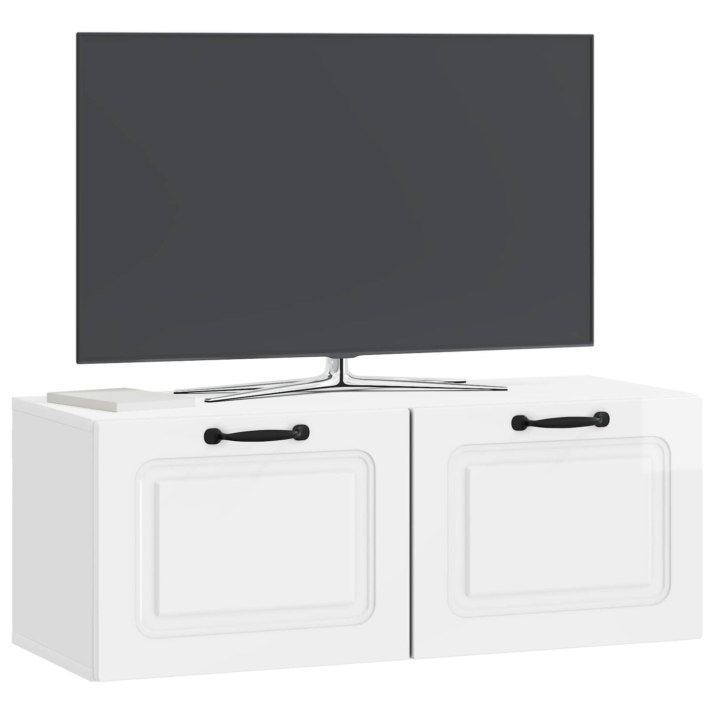 Wall-Mounted TV Cabinet High Gloss White 78.5 x 31 x 30 cm