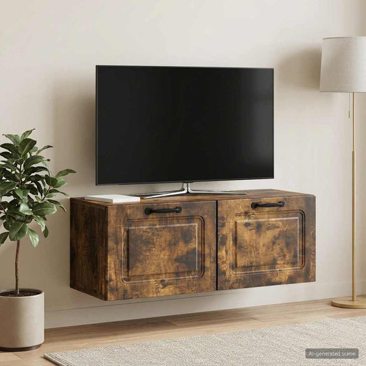 Wall-Mounted TV Cabinet Smoked Oak 78.5 x 31 x 30 cm