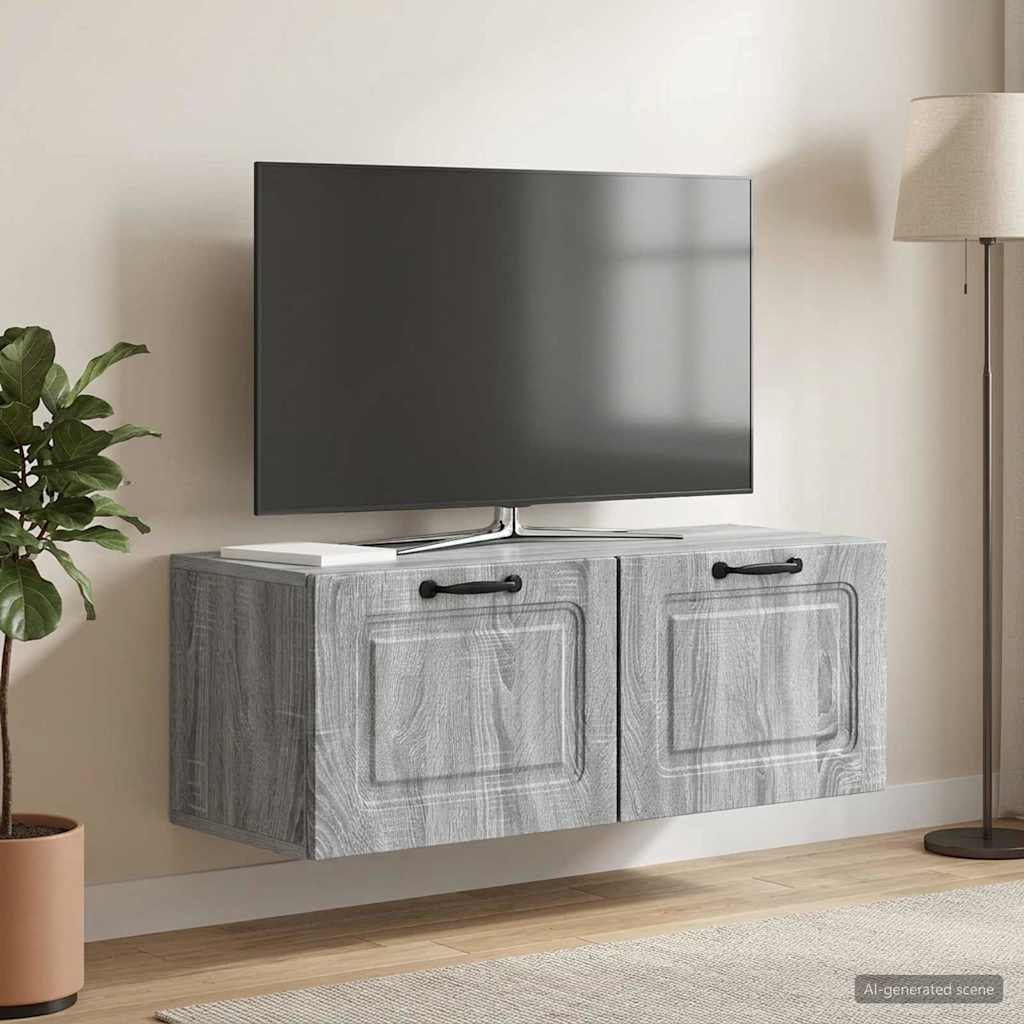 Wall-Mounted TV Cabinet Grey Sonoma 78.5 x 31 x 30 cm