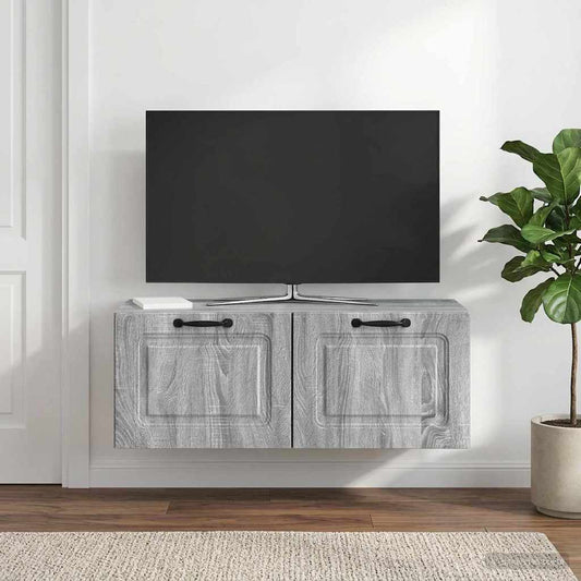 Wall-Mounted TV Cabinet Grey Sonoma 78.5 x 31 x 30 cm