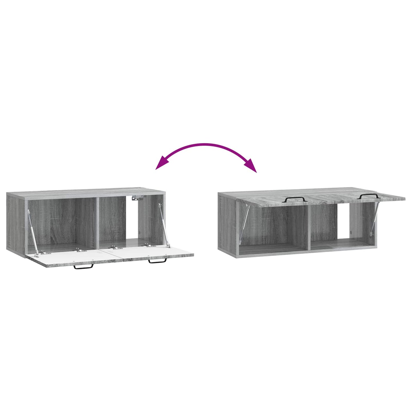 Wall-Mounted TV Cabinet Grey Sonoma 78.5 x 31 x 30 cm