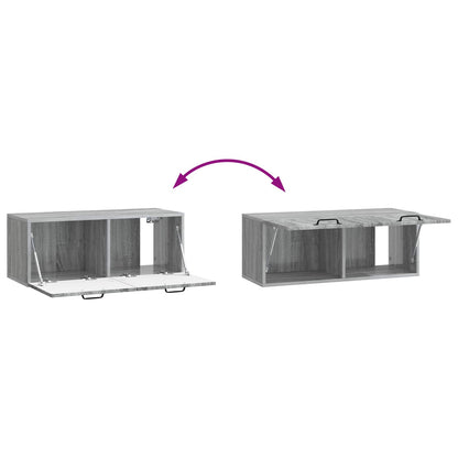 Wall-Mounted TV Cabinet Grey Sonoma 78.5 x 31 x 30 cm