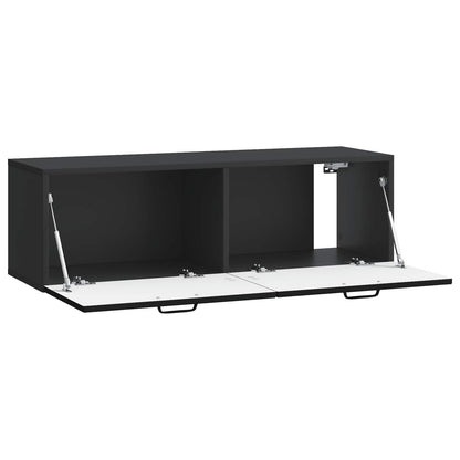 Wall-Mounted TV Cabinet Black 98 x 31 x 30 cm Engineered Wood