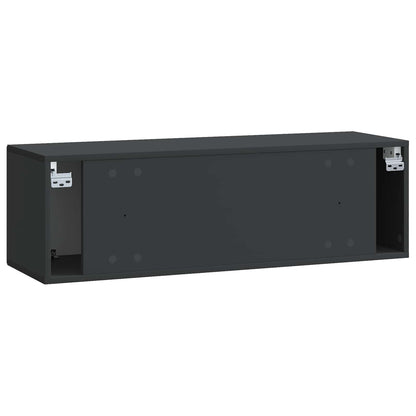 Wall-Mounted TV Cabinet Black 98 x 31 x 30 cm Engineered Wood