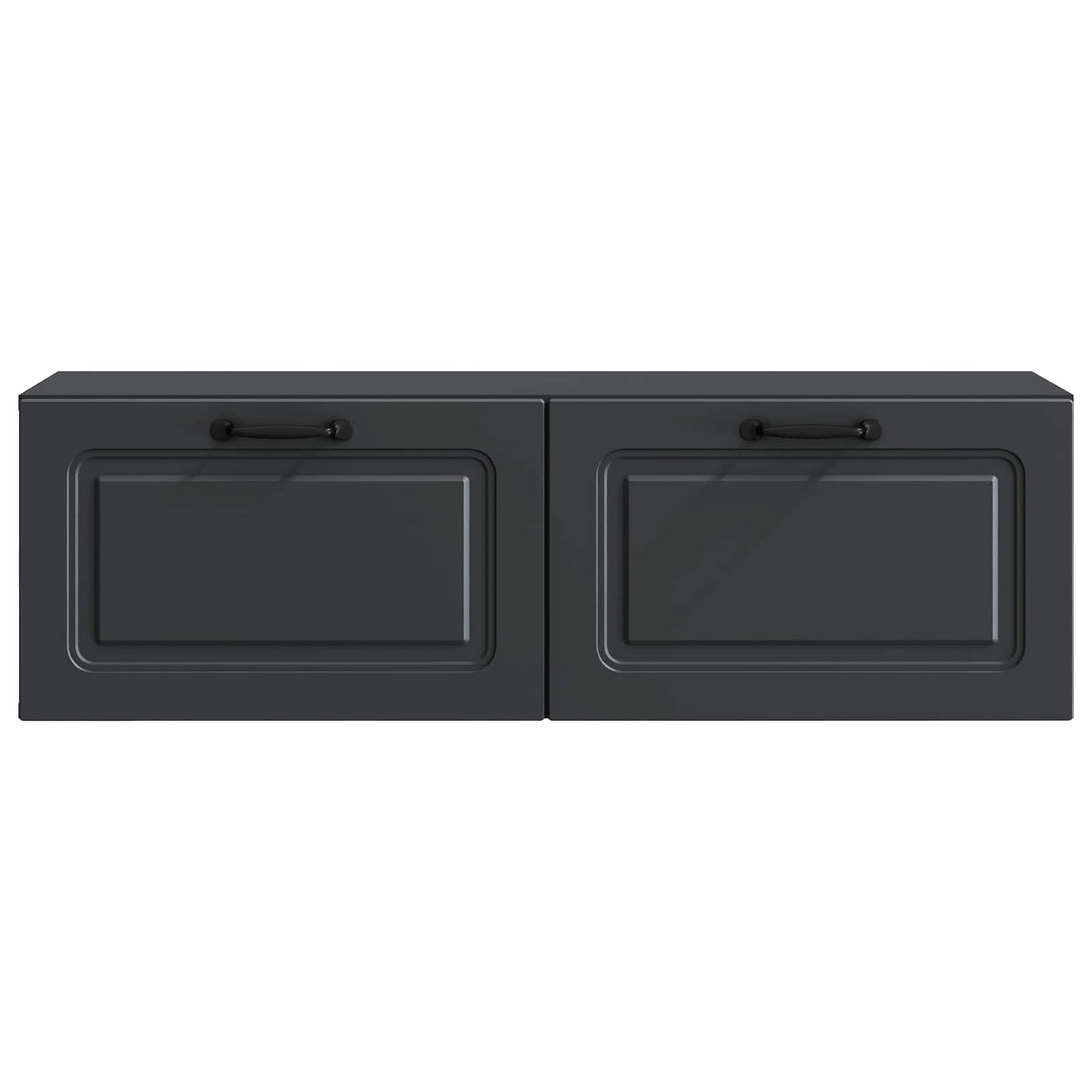 Wall-Mounted TV Cabinet Black 98 x 31 x 30 cm Engineered Wood
