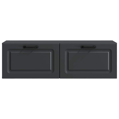 Wall-Mounted TV Cabinet Black 98 x 31 x 30 cm Engineered Wood